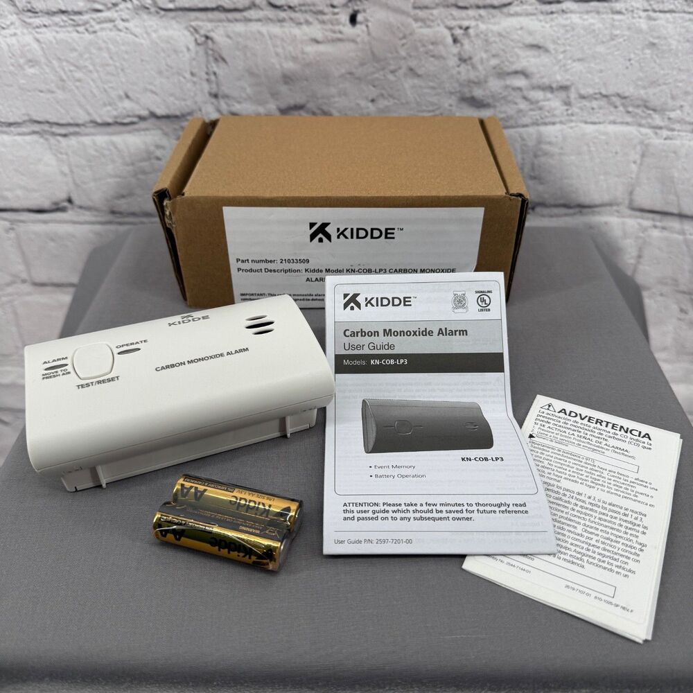 NIB Kidde Model KN-COB-LP3 Carbon Monoxide Alarm Battery Powered